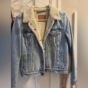 Levi's Light Blue Denim Jacket with Sherpa Lining